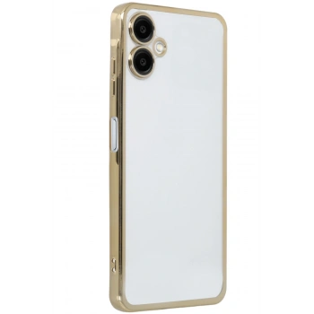 Samsung Galaxy A06 Kılıf Razer Lensli Silikon - Gold