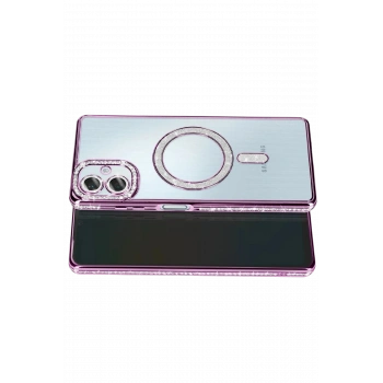 Samsung Galaxy A07 4G Joke Simli Magneticsafe Kılıf - Derin Mor