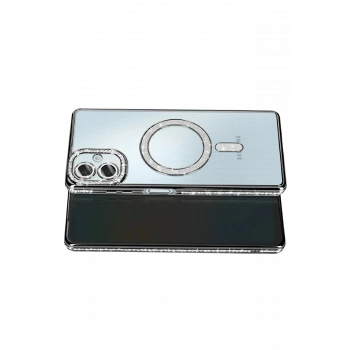 Samsung Galaxy A07 4G Joke Simli Magneticsafe Kılıf - Siyah