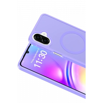 Samsung Galaxy A07 4G Jota Magsafe Kapak - Lila