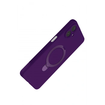 Samsung Galaxy A07 4G Regal Magsafe Standlı Kapak - Derin Mor