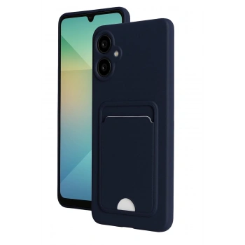 Samsung Galaxy A07 Kelvin Kartvizitli Silikon - Lacivert