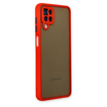 Samsung Galaxy A12 Kılıf Montreal Silikon Kapak - Kırmızı