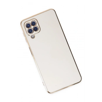 Samsung Galaxy A12 Kılıf Volet Silikon - Beyaz