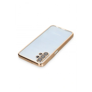 Samsung Galaxy A13 4G Kılıf Razer Lensli Silikon - Gold