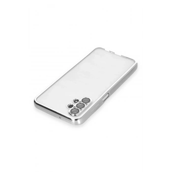 Samsung Galaxy A13 4G Kılıf Razer Lensli Silikon - Gümüş