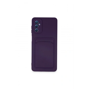 Samsung Galaxy A14 4G Kılıf Kelvin Kartvizitli Silikon - Derin Mor