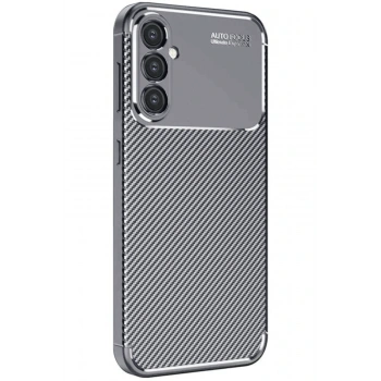 Samsung Galaxy A16 5G Kılıf Auto Focus Karbon Kapak - Gri