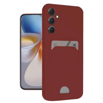 Samsung Galaxy A16 5G Kılıf Kelvin Kartvizitli Silikon - Bordo