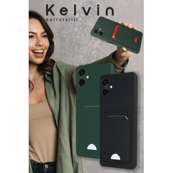 Samsung Galaxy A16 5G Kılıf Kelvin Kartvizitli Silikon - Kırmızı
