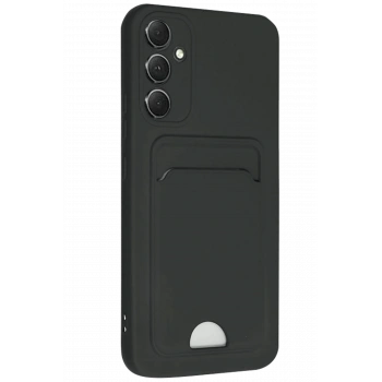Samsung Galaxy A16 5G Kılıf Kelvin Kartvizitli Silikon - Siyah