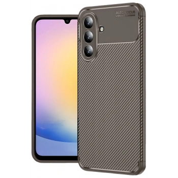 Samsung Galaxy A17 5G Auto Focus Karbon Kapak - Kahverengi