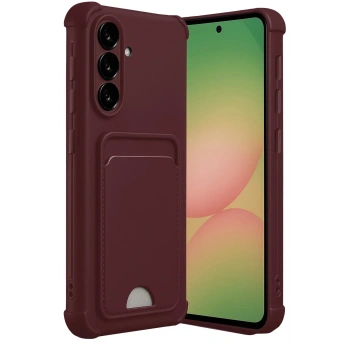 Samsung Galaxy A17 5G Kelvin Kartvizitli Silikon - Bordo