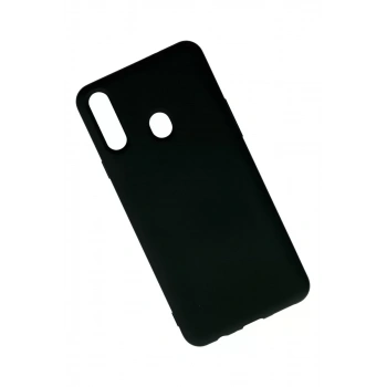 Samsung Galaxy A20S Kılıf Nano içi Kadife Silikon - Siyah