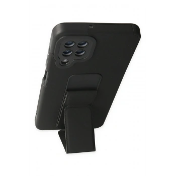Samsung Galaxy A22 Kılıf Mega Standlı Silikon - Siyah