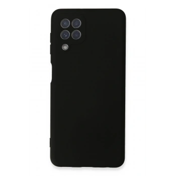 Samsung Galaxy A22 Kılıf Nano içi Kadife Silikon - Siyah
