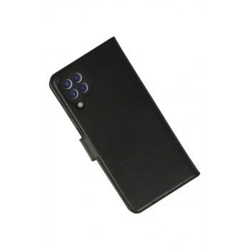 Samsung Galaxy A22 Kılıf Trend S Plus Kapaklı Kılıf - Siyah