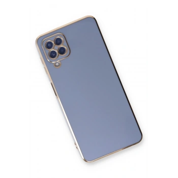 Samsung Galaxy A22 Kılıf Volet Silikon - Mavi