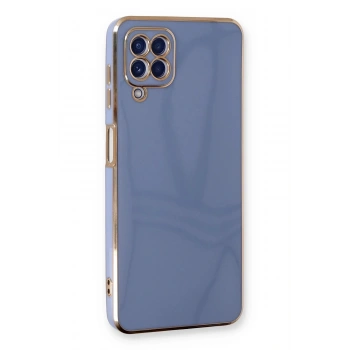 Samsung Galaxy A22 Kılıf Volet Silikon - Mavi