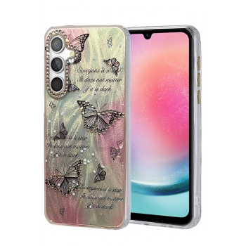 Samsung Galaxy A24 4G Kılıf Blade Aynalı Desenli Kapak - Desen 6