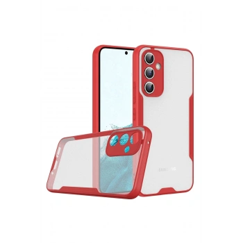 Samsung Galaxy A24 4G Kılıf Platin Silikon - Kırmızı