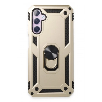 Samsung Galaxy A24 4G Kılıf Sofya Yüzüklü Silikon Kapak - Gold