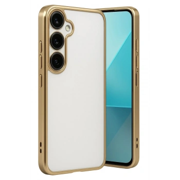 Samsung Galaxy A24 4G Prime Kılıf Lensli Silikon - Gold