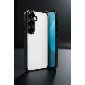 Samsung Galaxy A24 4G Prime Kılıf Lensli Silikon - Siyah