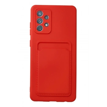 Samsung Galaxy A32 Kılıf Kelvin Kartvizitli Silikon - Kırmızı