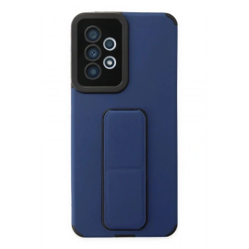 Samsung Galaxy A33 5G Kılıf Mega Standlı Silikon - Mavi