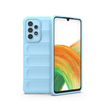 Samsung Galaxy A33 5G Kılıf Optimum Silikon - Sky Blue