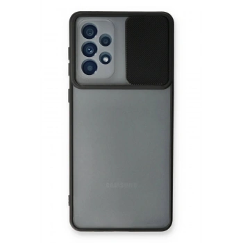 Samsung Galaxy A33 5G Kılıf Palm Buzlu Kamera Sürgülü Silikon - Siyah