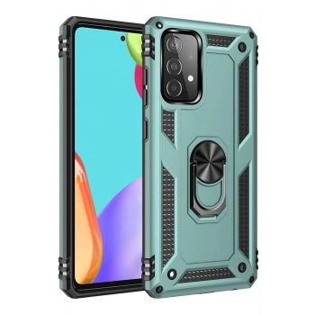 Samsung Galaxy A33 5G Kılıf Sofya Yüzüklü Silikon Kapak - Yeşil