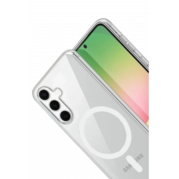 Samsung Galaxy A35 5G Combo Sert Şeffaf Magsafe Kapak - Şeffaf