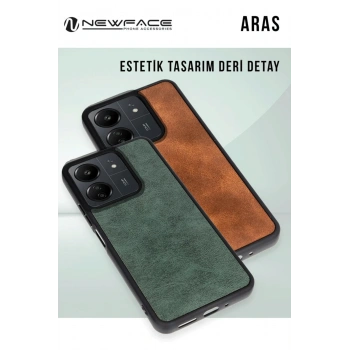 Samsung Galaxy A36 Kılıf Aras Deri Kapak - Taba