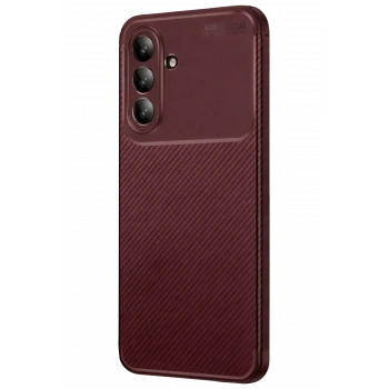 Samsung Galaxy A36 Kılıf Auto Focus Karbon Kapak - Bordo