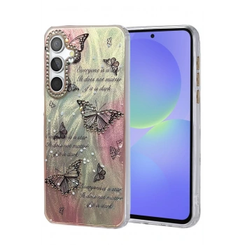 Samsung Galaxy A36 Kılıf Blade Aynalı Desenli Kapak - Desen 6