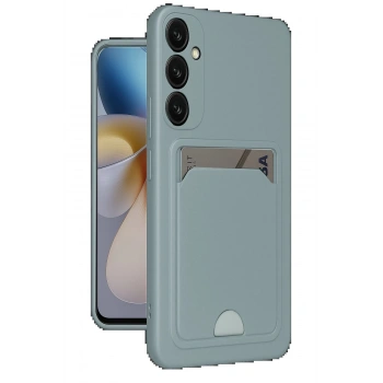 Samsung Galaxy A36 Kılıf Kelvin Kartvizitli Silikon - Açık Yeşil