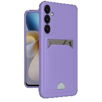 Samsung Galaxy A36 Kılıf Kelvin Kartvizitli Silikon - Lila