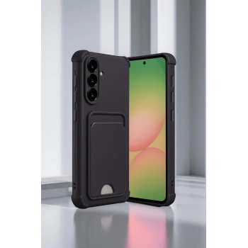 Samsung Galaxy A36 Kılıf Kelvin Kartvizitli Silikon - Siyah
