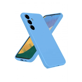 Samsung Galaxy A36 Kılıf Nano içi Kadife Silikon - Mavi