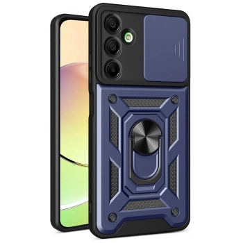 Samsung Galaxy A36 Kılıf Pars Lens Yüzüklü Silikon - Lacivert