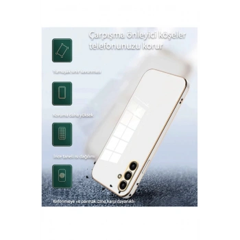 Samsung Galaxy A36 Kılıf Volet Silikon - Beyaz