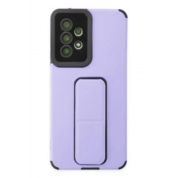 Samsung Galaxy A53 5G Kılıf Mega Standlı Silikon - Lila