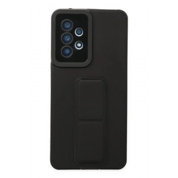 Samsung Galaxy A53 5G Kılıf Mega Standlı Silikon - Siyah