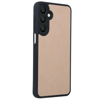 Samsung Galaxy A55 5G Kılıf Aras Deri Kapak - Pudra