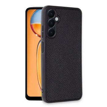 Samsung Galaxy A56 Kılıf Aras Deri Kapak - Siyah