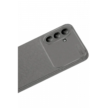 Samsung Galaxy A56 Kılıf Auto Focus Karbon Kapak - Gri