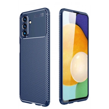 Samsung Galaxy A56 Kılıf Auto Focus Karbon Kapak - Lacivert