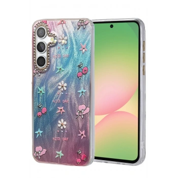 Samsung Galaxy A56 Kılıf Blade Aynalı Desenli Kapak - Desen 4